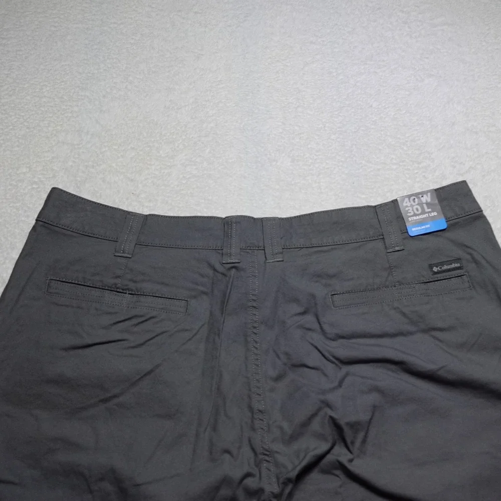 Columbia Flex ROC Pant Mens 40x30 Grey Straight Leg Omni-Shade AM0183-023